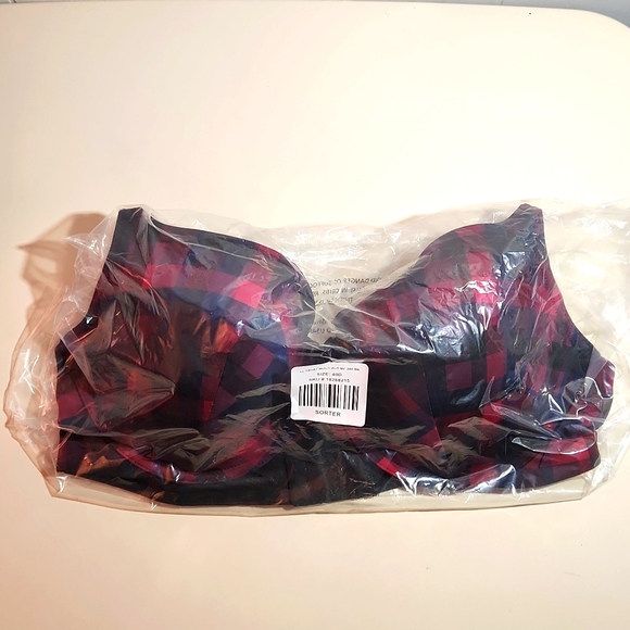 ❤️NWT VINTAGE TORRID BRA PLAID PRINT, UNDERWIRE, LINED, T-SHIRT, BACK SMOOTH 40D - Picture 3 of 10